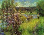 Pierre Renoir The Seine at Chatou oil painting